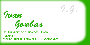 ivan gombas business card